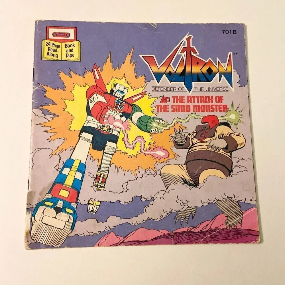 Vtg 1985 Voltron The Attack of the Sand Monster Read Along Book Only No Tape